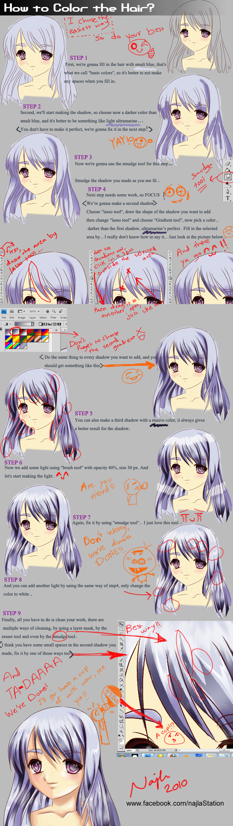 How to Color the Hair by buonopanda on DeviantArt