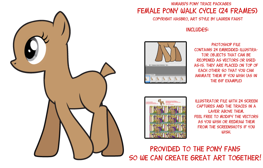 My Little Pony - Female Walk Cycle Vector Package