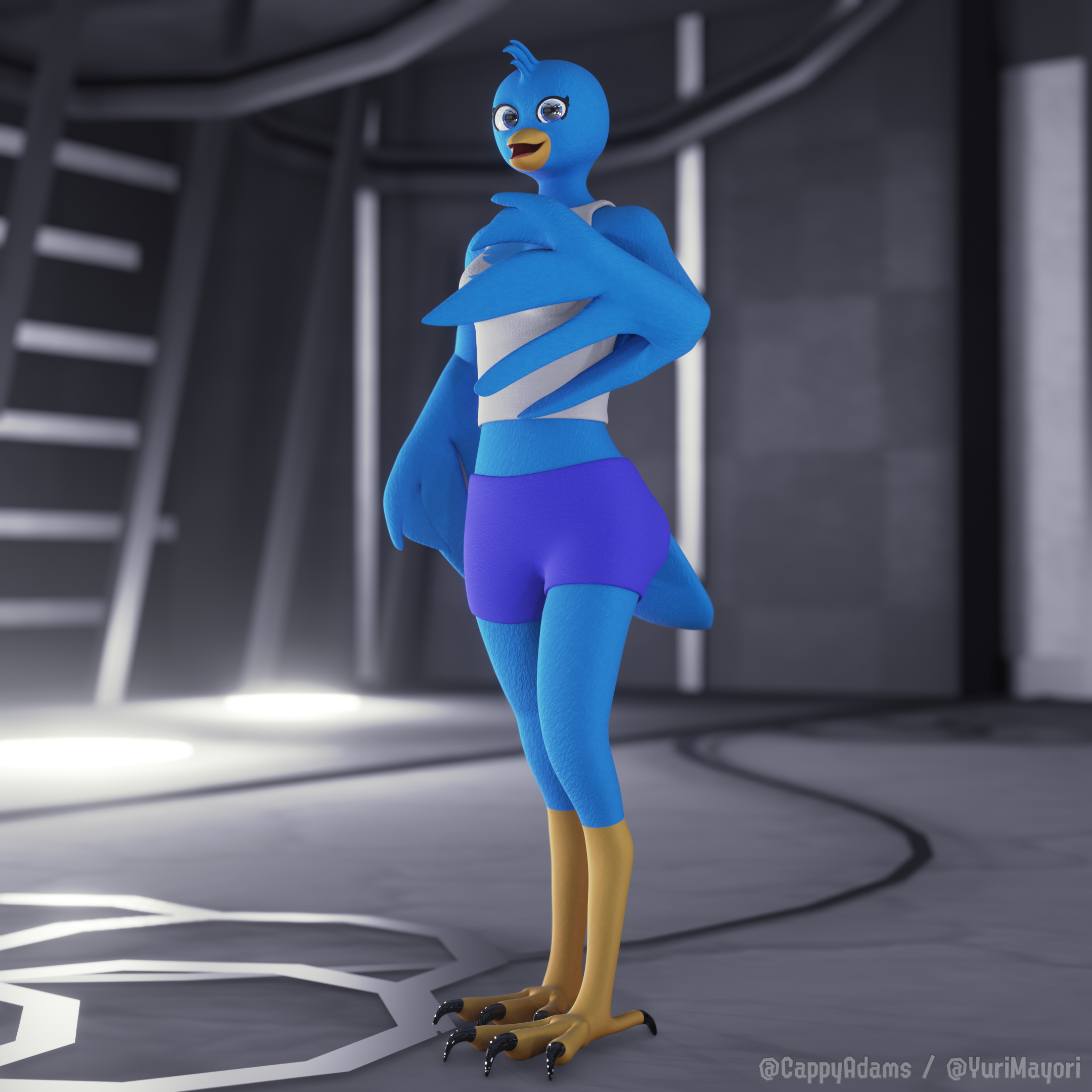 Tweetni (3D Model DL for Blender 3.6.1) by CappyAdams on DeviantArt