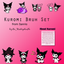 kuromi brush set