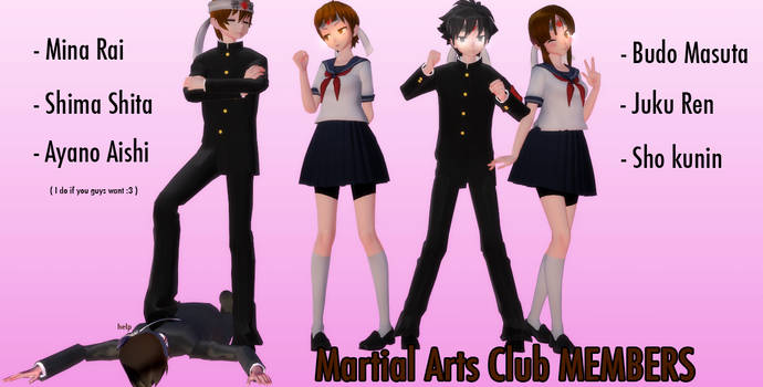 [ YS x MMD ] UPDATE- Martial Arts Club Members +DL