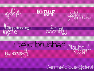 7 Text brushes