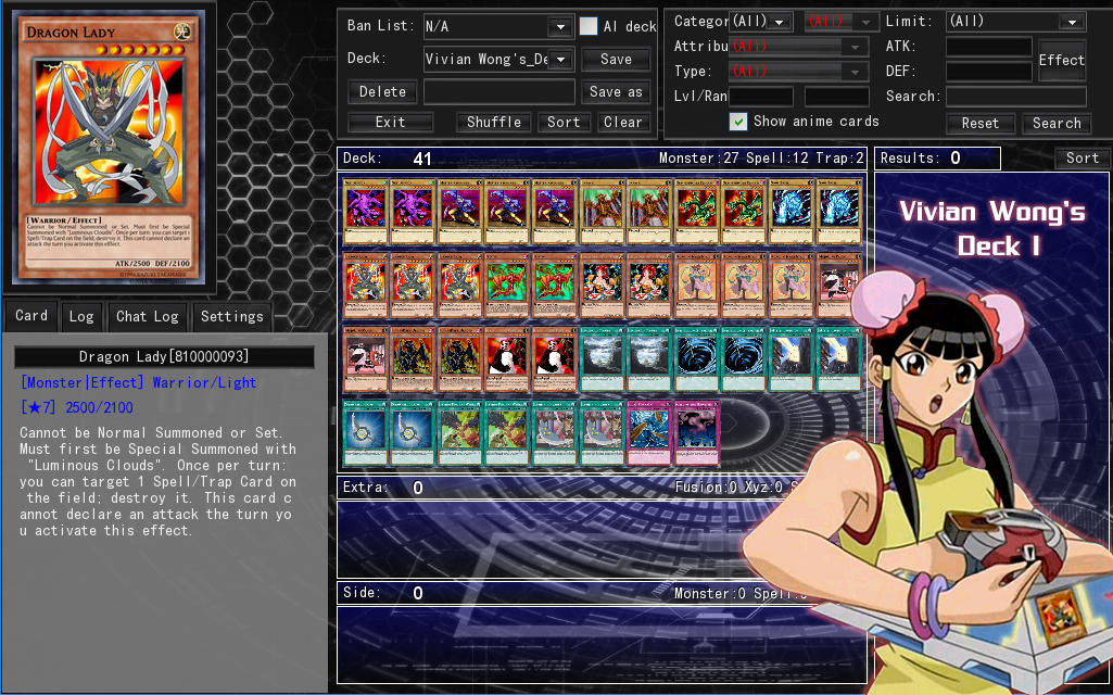 yugioh vivian wong deck (60 kaarten +36 zeldzame kaarten) +DeckBox en speelmat Anime Orica yugioh vivian wong deck Vivian