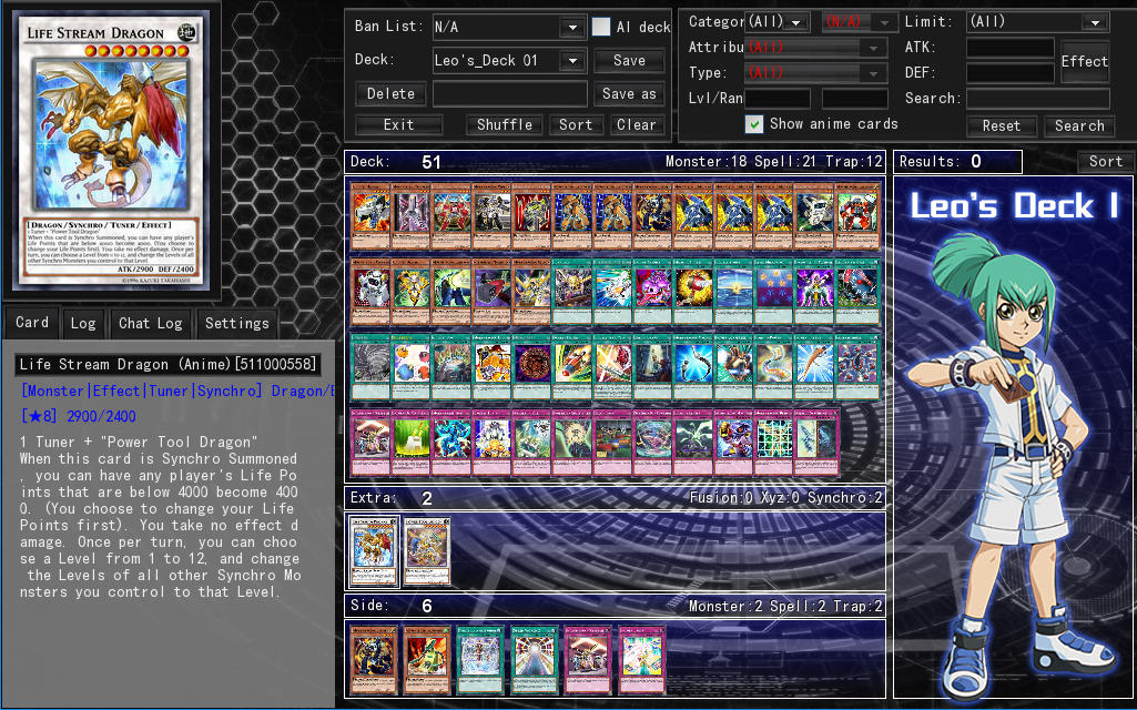yugioh 5ds leo deck Complete Custom for Yu-Gi-Oh! 5D's Yu-Gi-Oh! Deck Recipe Details |
