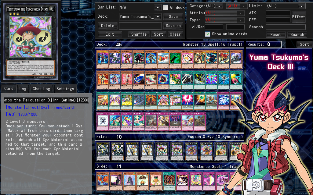 yugioh zexal yuma tsukumo deck Complete Custom for Yu-Gi-Oh! Yuma Tsukumo Anime Deck!(Season 1)