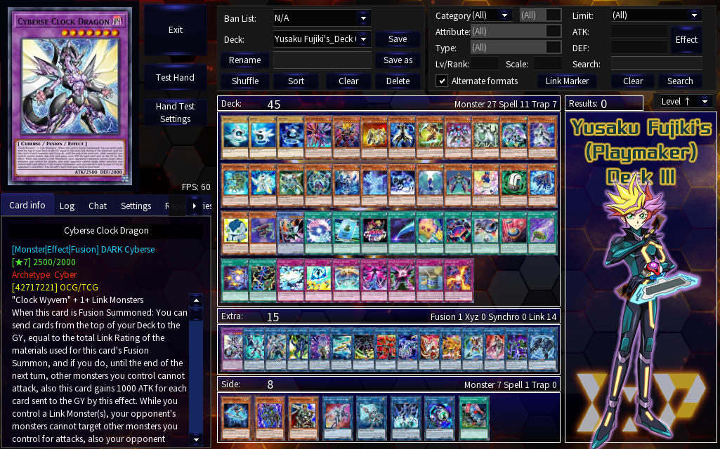 Yusaku Fujiki's (Playmaker) Deck 03 by Septimoangel12 on DeviantArt