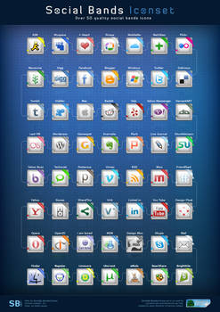 Social Bands Icons