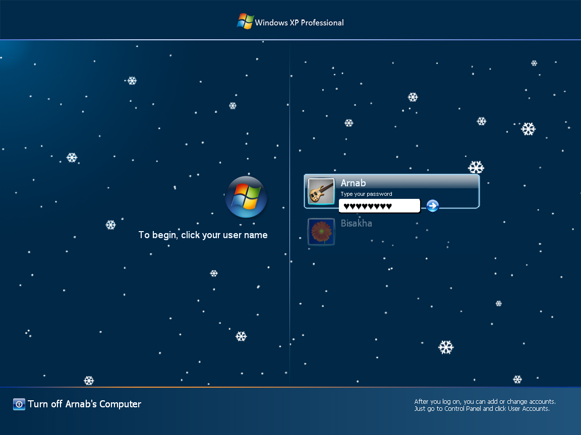 XP Winter Logon Screen