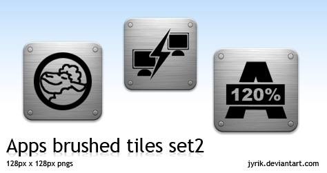 Apps pack 2 Brushed Tiles