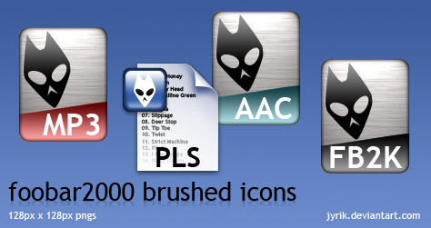 foobar2000 brushed icons