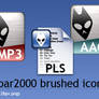 foobar2000 brushed icons