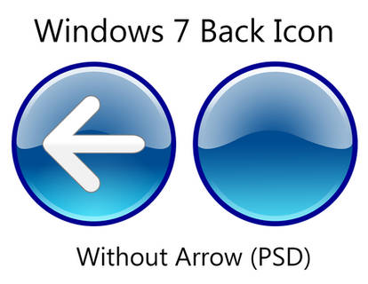 Windows 7 Back Icon Without Arrow (PSD)