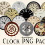 Clocks Transparent Steampunk Vintage PNG Pack