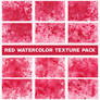 Red Watercolor Splash Texture Pack Stock Resource