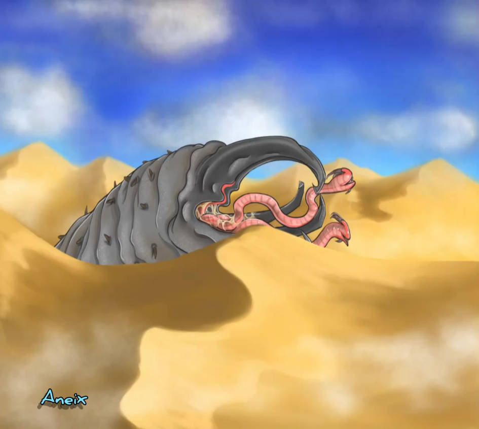 Detailed Sandworm Sandworms rising by ANEIXart on DeviantArt