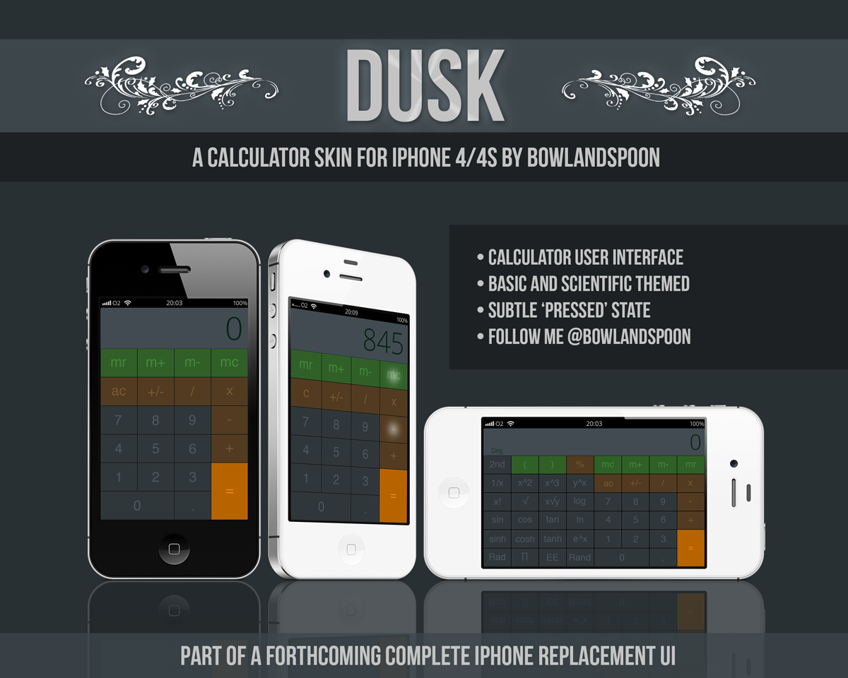 Dusk Calculator for iPhone