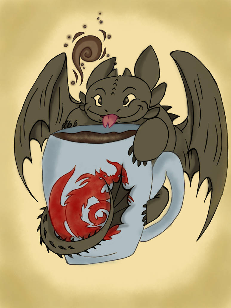 Toothless+Coffee by Alkry on DeviantArt