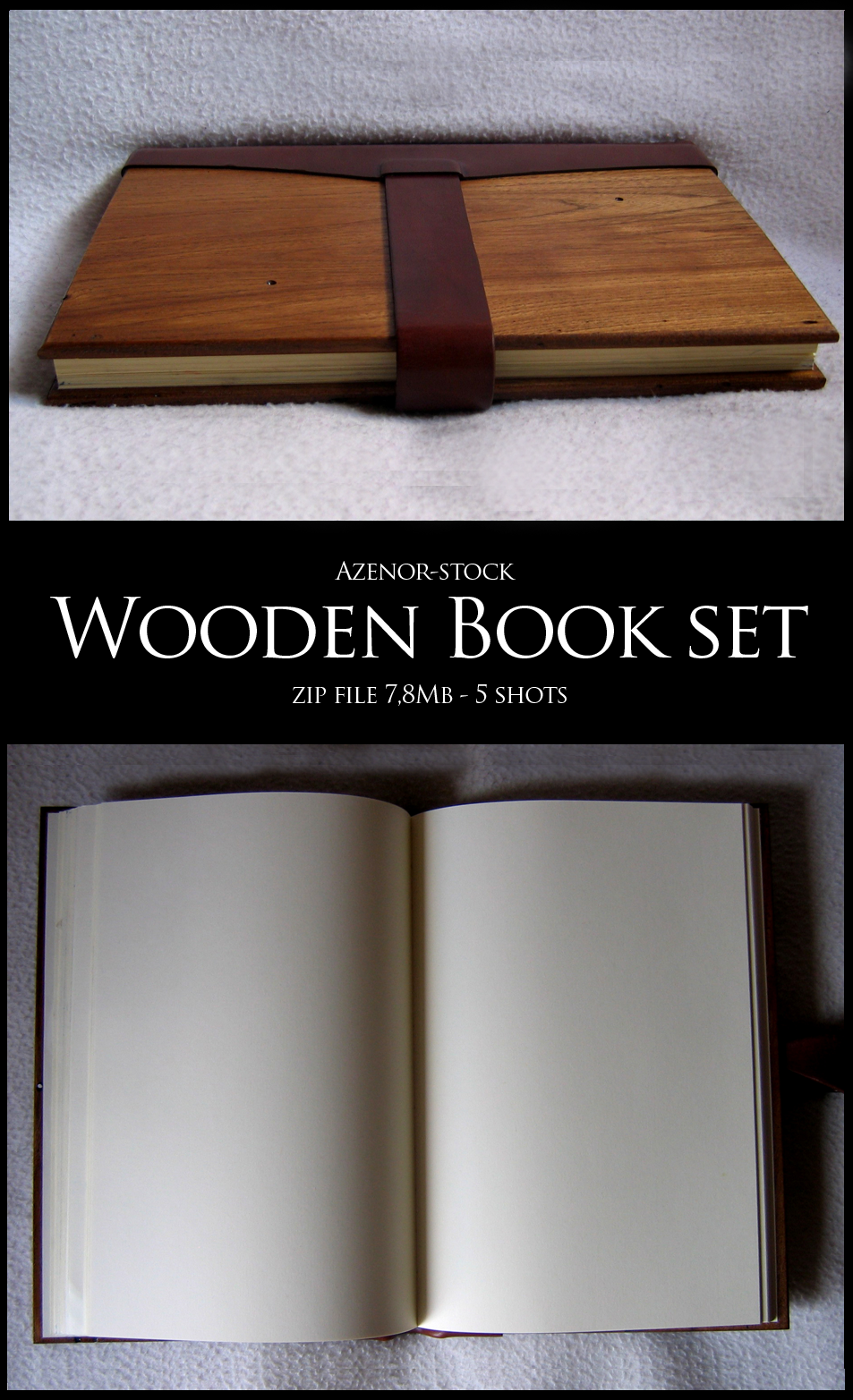 Wooden book set