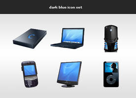 dark blue icon set