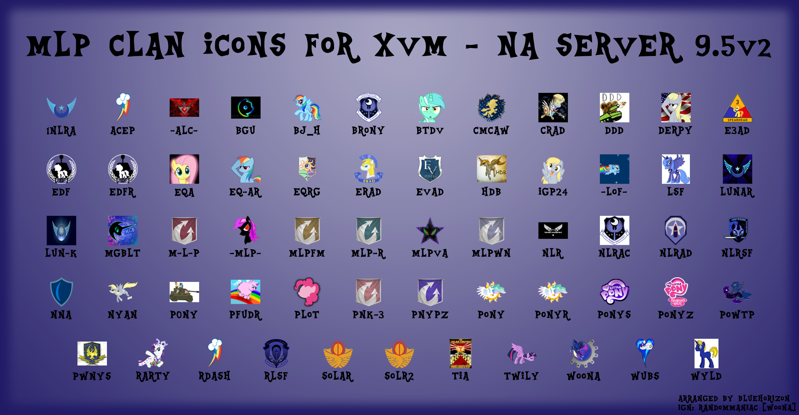 MLP Clan Icons for XVM (NA Server 9.5 V2)