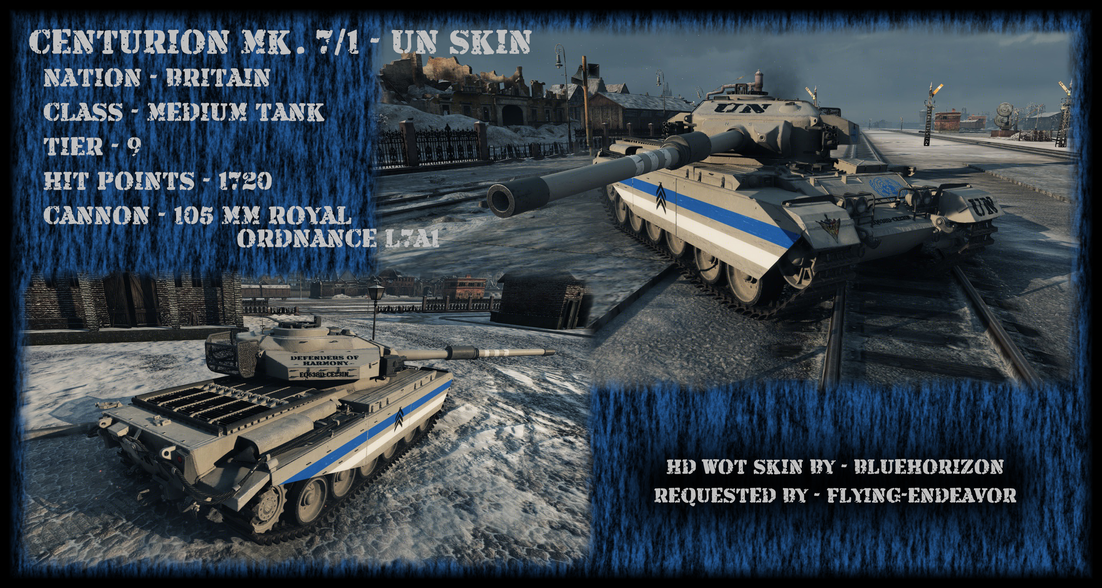 Hd Wot Skin Centurion Mk 7 1 Un By Bluehorizon Eq On Deviantart