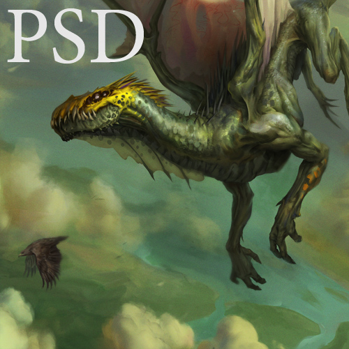 Green dragon PSD