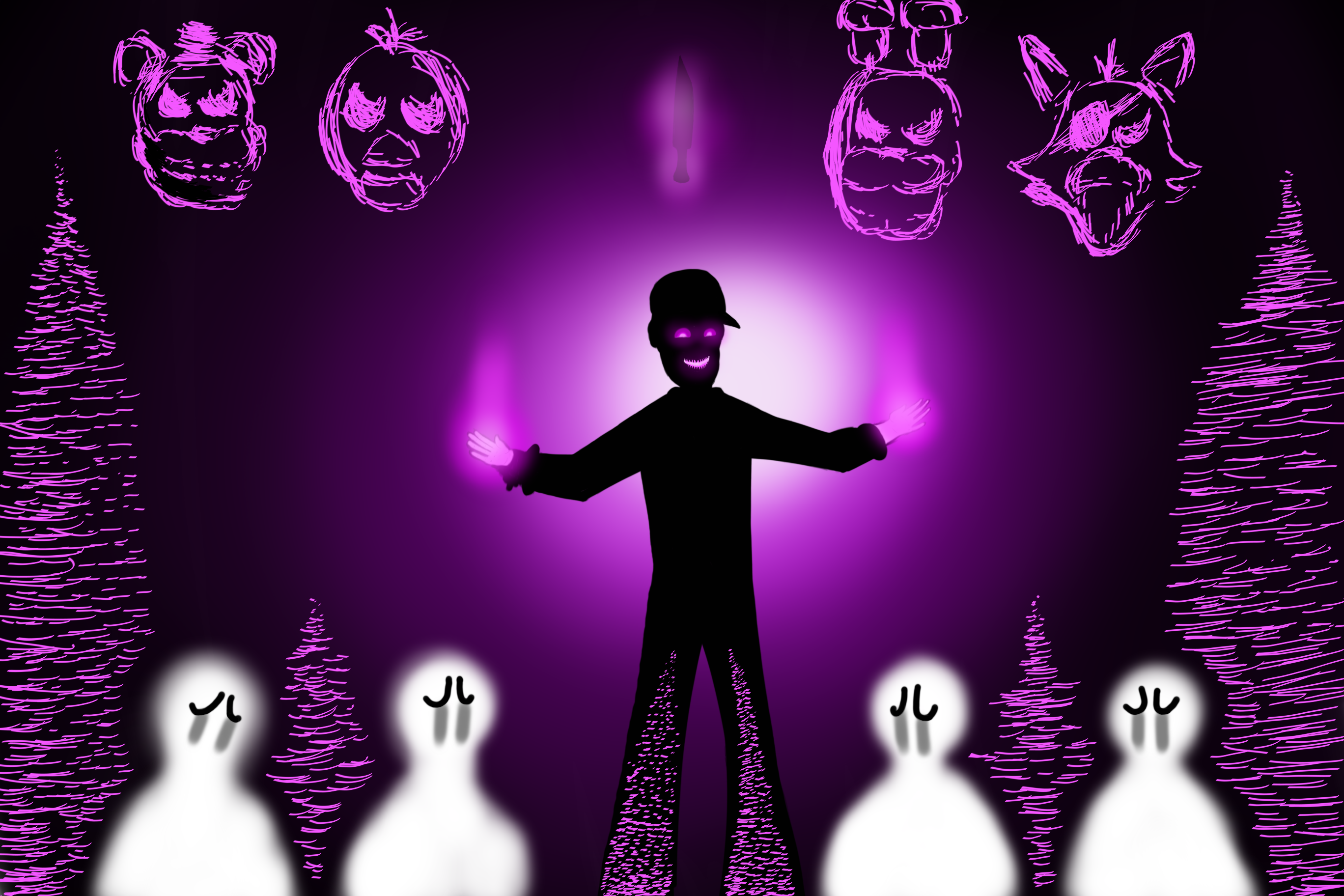 fnaf purple man and crying childs