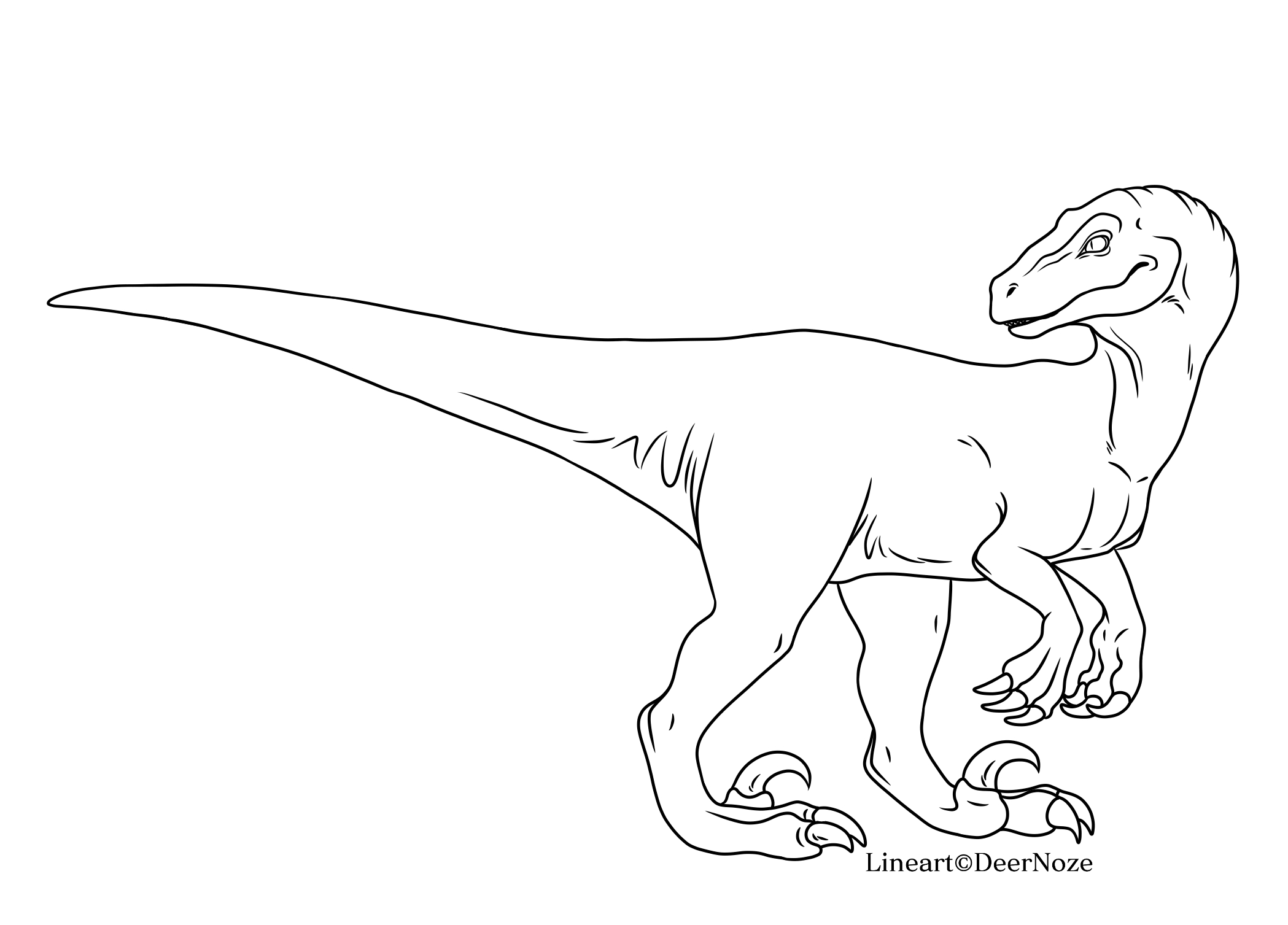 UtahRaptor FREE Lineart by SockerTass on DeviantArt