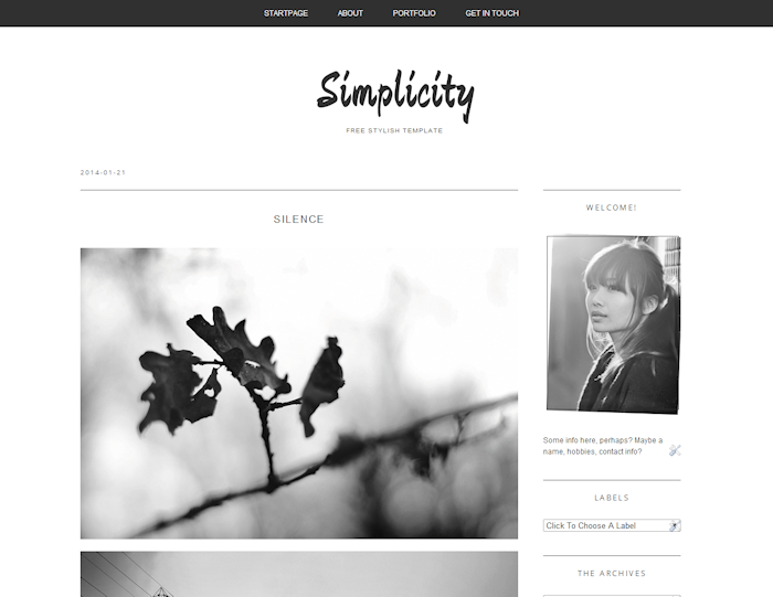 Free Blogger template Simplicity