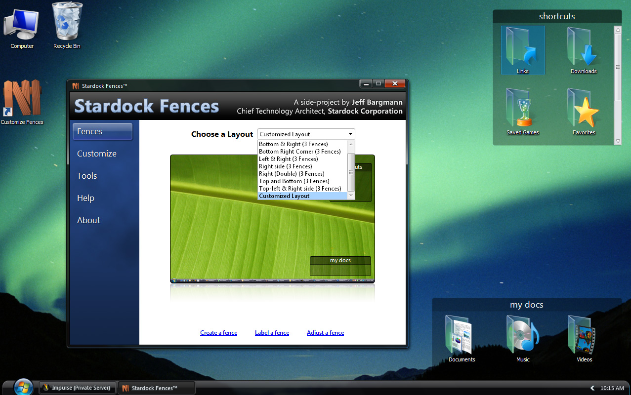 Fences - Free Desktop-Tool