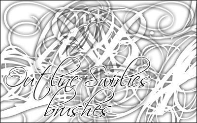 Outline Swirlies brushes