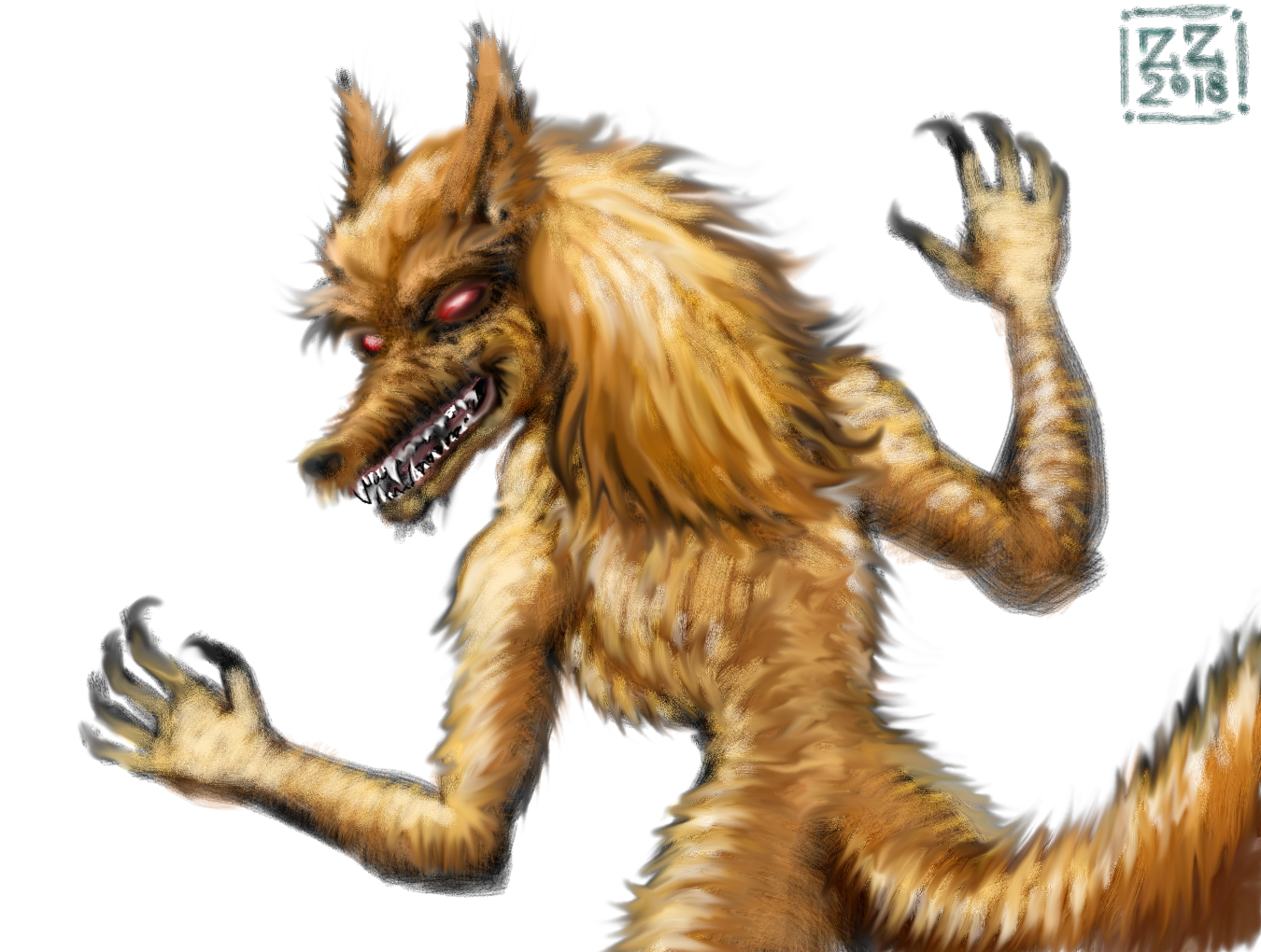 Draw a Female Werewolf