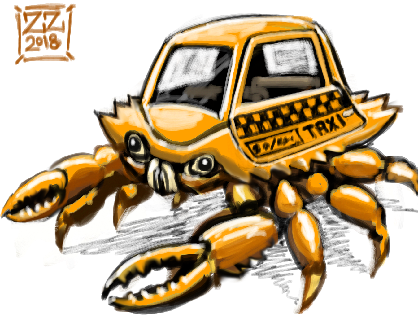 DRAW A TAXI CRAB by zenzmurfy on DeviantArt