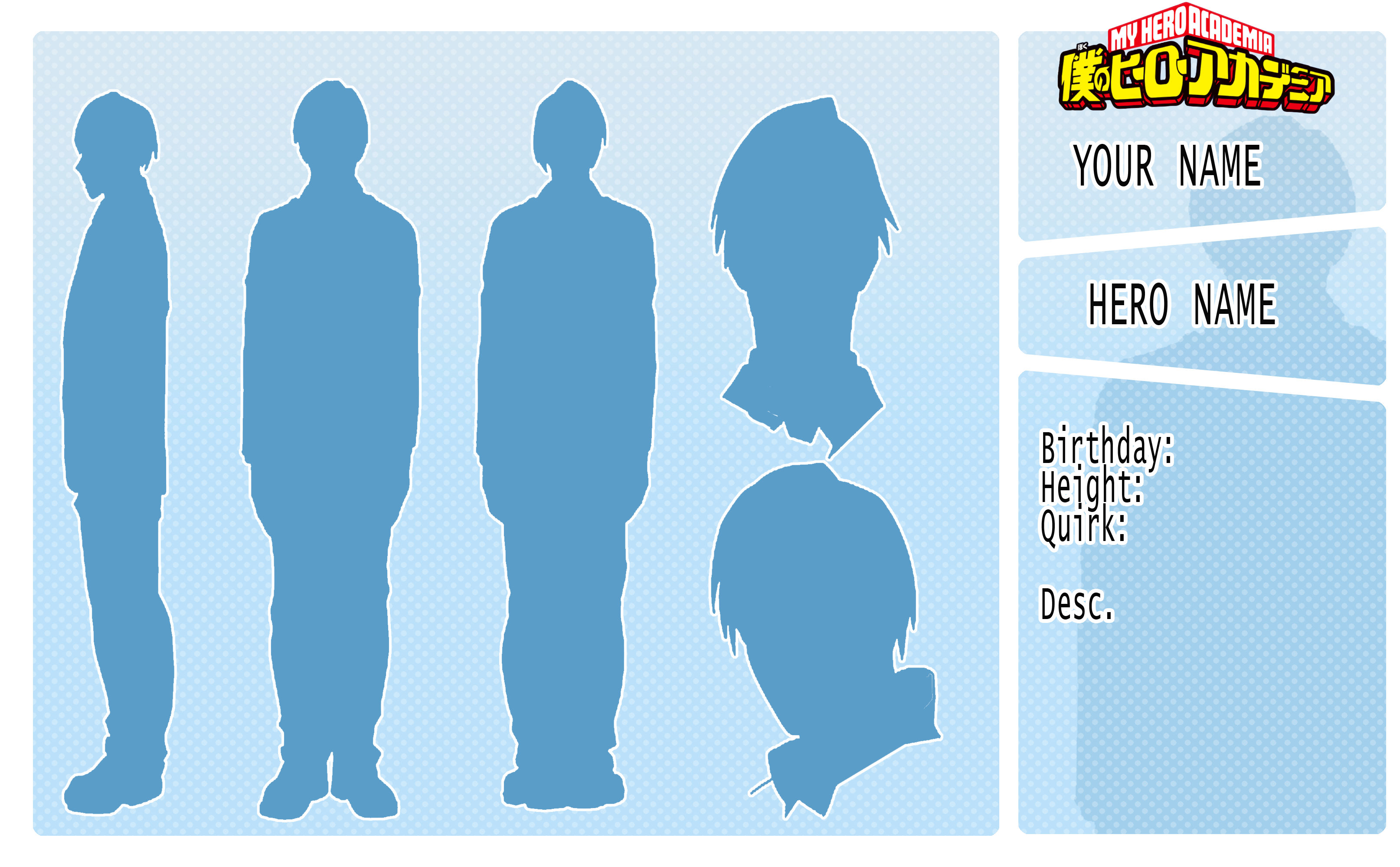 Bnha Character Sheet Base