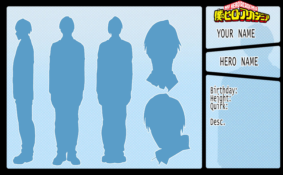 (f2u) BNHA Character Reference Template by seungcheol on DeviantArt