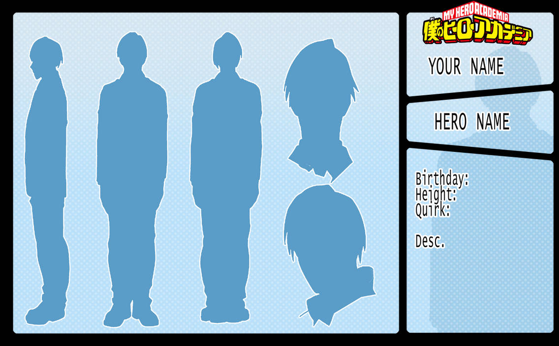 F2u Bnha Character Reference Template By Seungcheol On