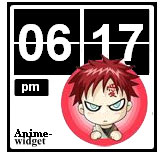 Naruto Gaara Flash clock