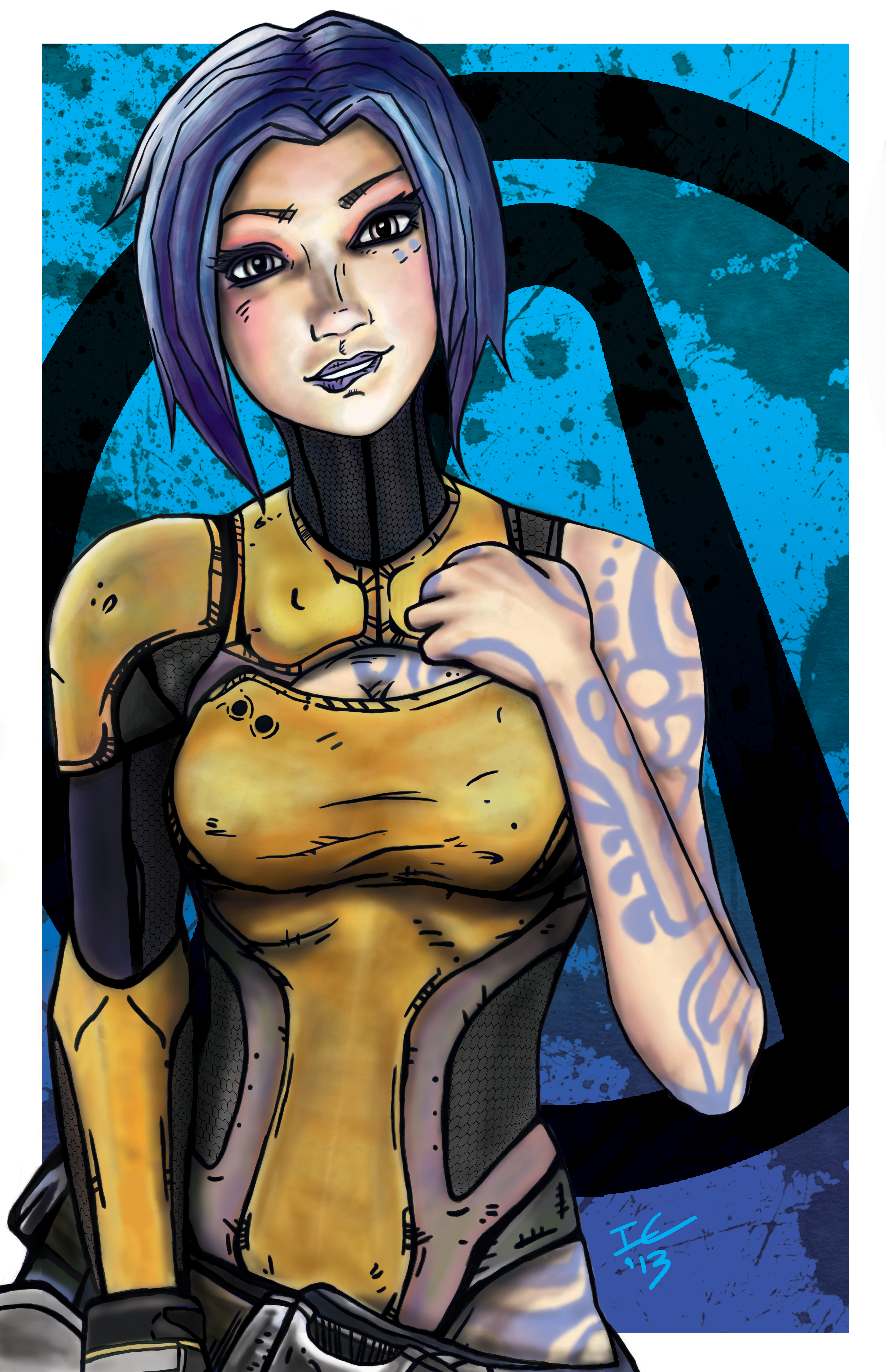 Maya From Borderlands 2 (My 1st Digital Artwork)