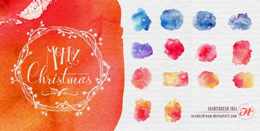 Watercolors Christmas Textures