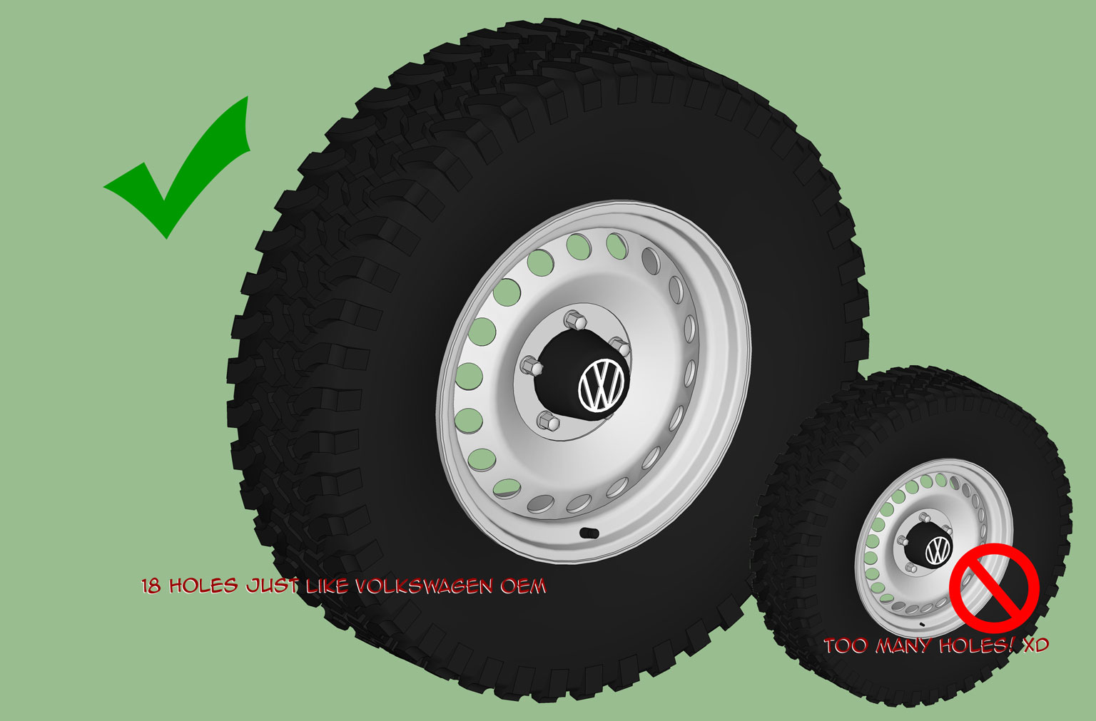 SketchUp VolksWagen Wheel