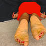 Slow struggle of a Woman being eaten slowly 