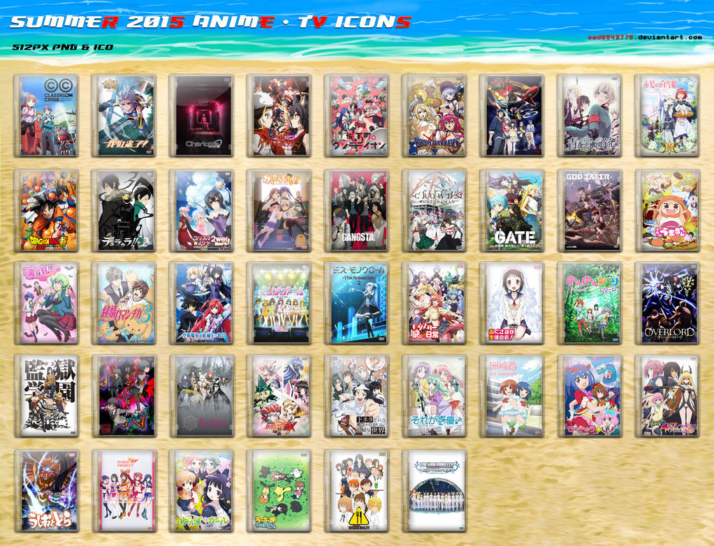 Summer 2015 Anime - TV DVD Style Icon Pack by sad6549775 on DeviantArt