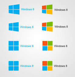 Free Vector PSD with Windows 8 Logo