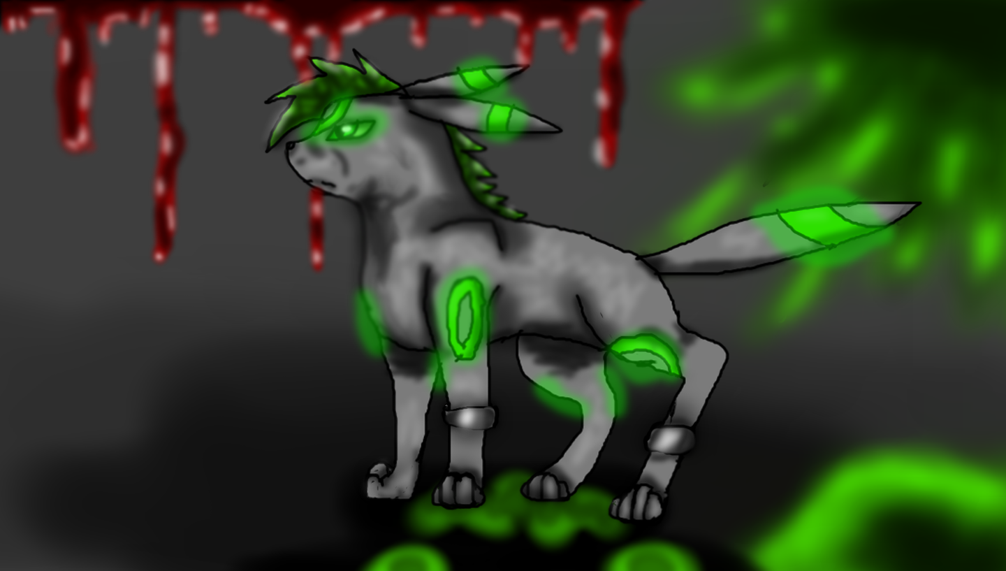 Radioactive umbreon redo by JazWolf2000 on DeviantArt