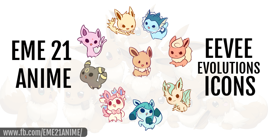 ICONS EEVEE EVOLUTIONS by EME-21 on DeviantArt