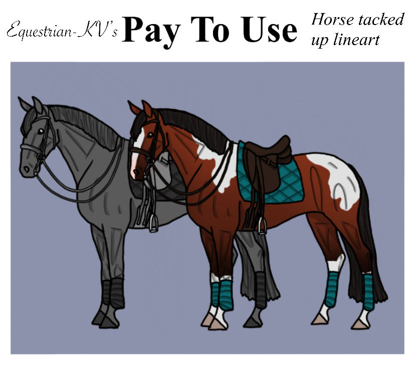 P2U horse and tack line art by Equestrian-KV on DeviantArt