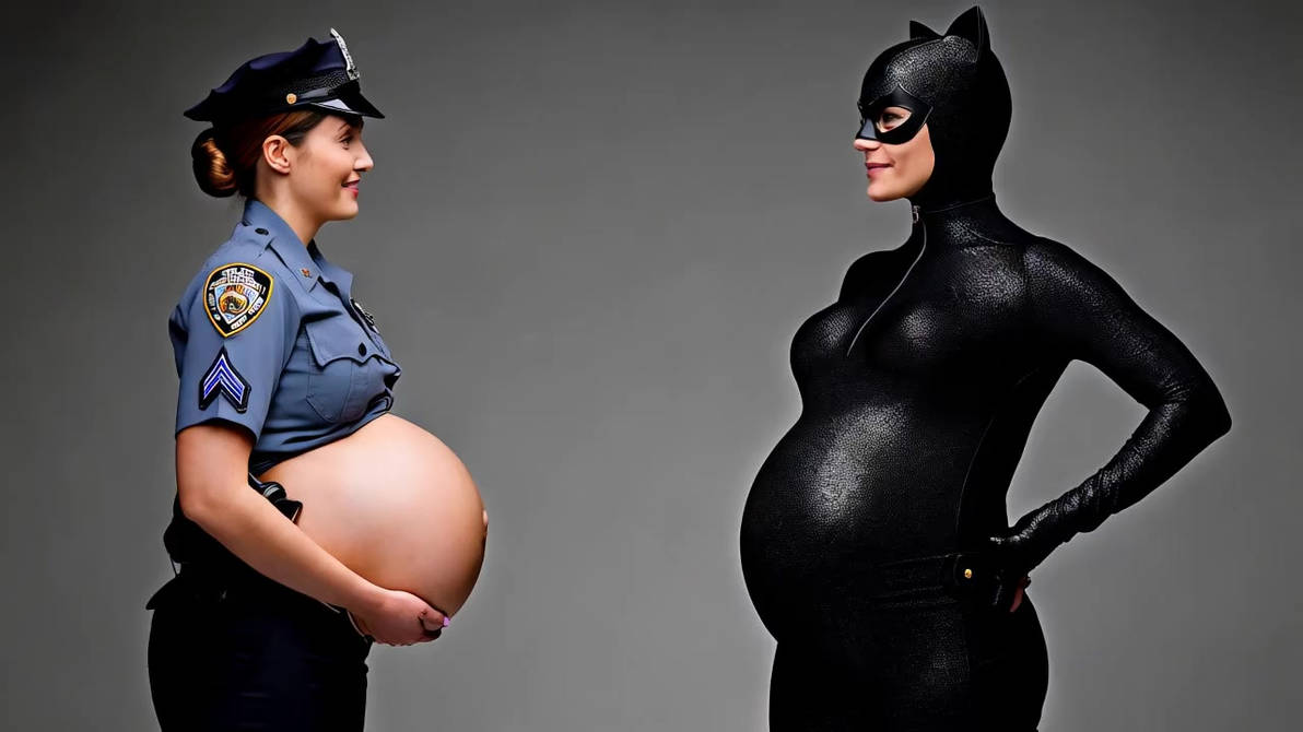 Pregnant Catwoman With A Pregnant Police Officer by belliesrlovely3 on ...