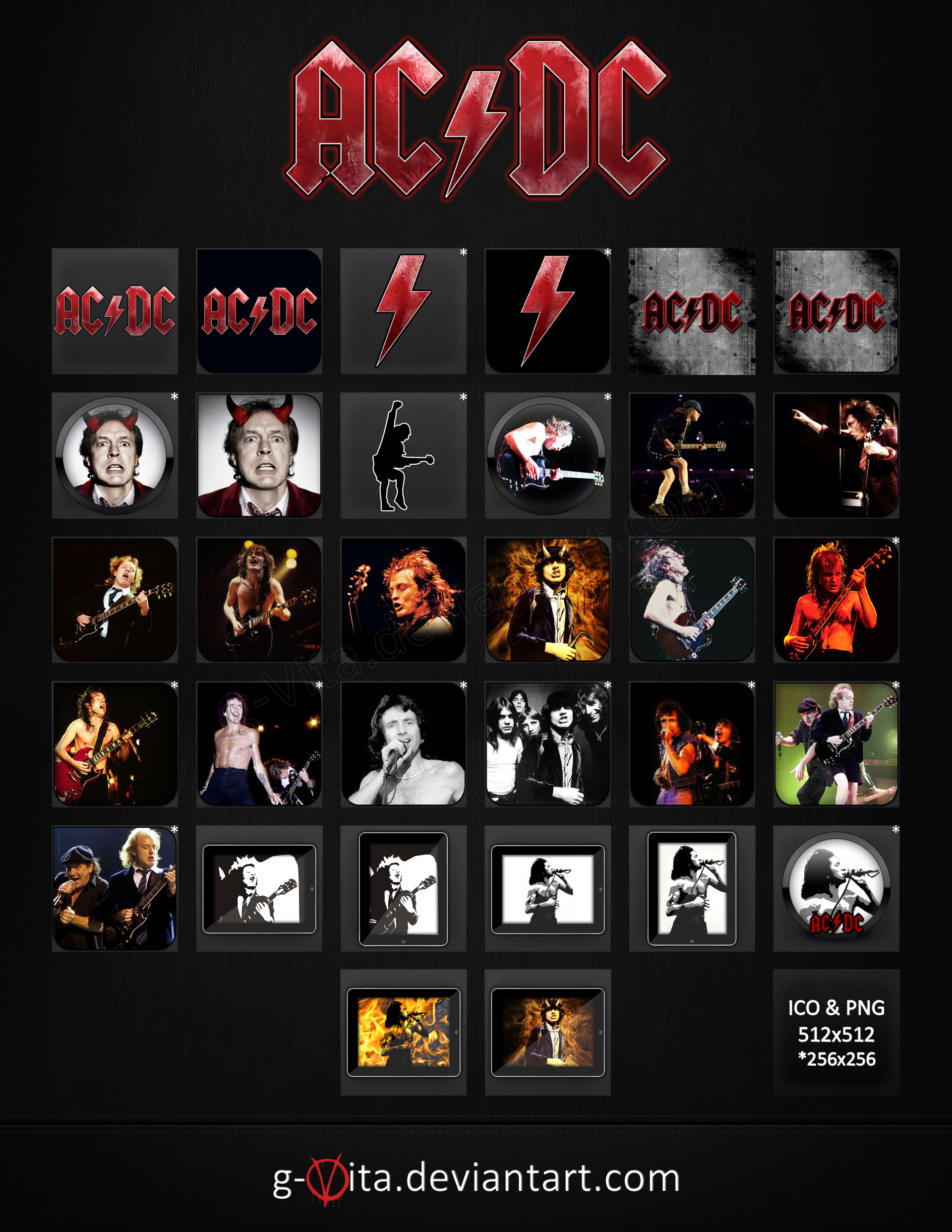 AC DC Icons by g-Vita on DeviantArt