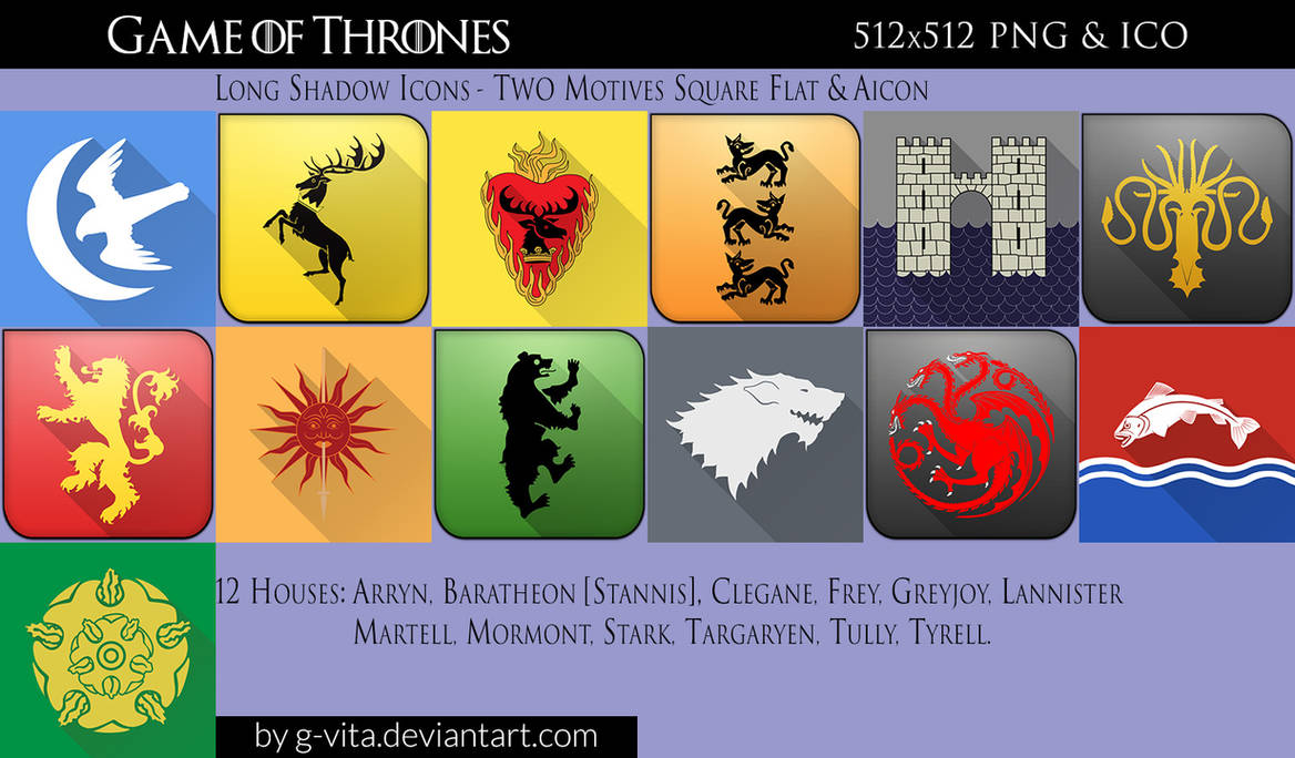 Game of Thrones Flat Icons by g-Vita on DeviantArt