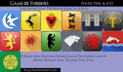 Game of Thrones Flat Icons by g-Vita